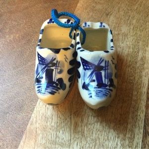 Vintage Delft Blue Ceramic Clog Blue & White 1960’s Mini
